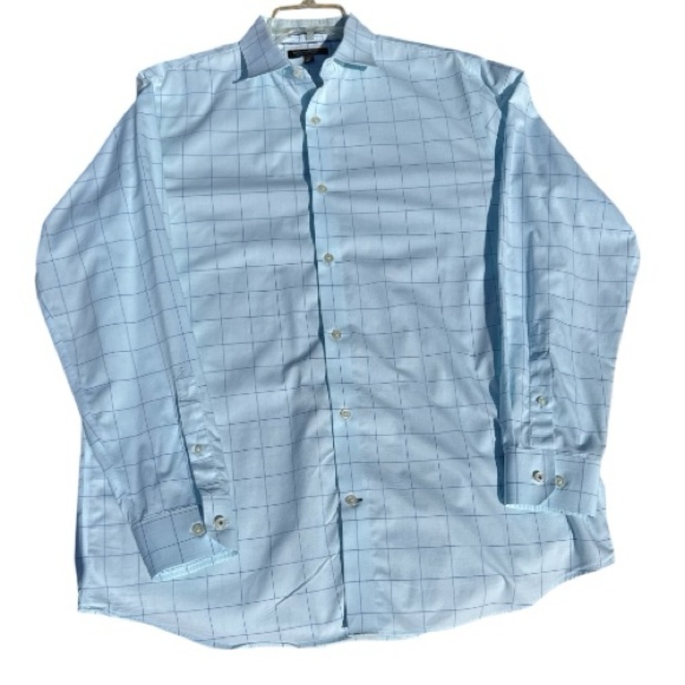Banana Republic Standard Fit Men's Long Sleeve Dress Shirt Pale Blue Size L